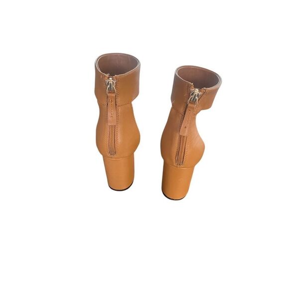 Brooks Brothers Color Block Stacked Heel Sandals Navy Blue Tan Size 8 - Picture 2 of 10